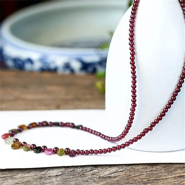 Handmade Boho Red Garnet Necklace-Your Soul Place